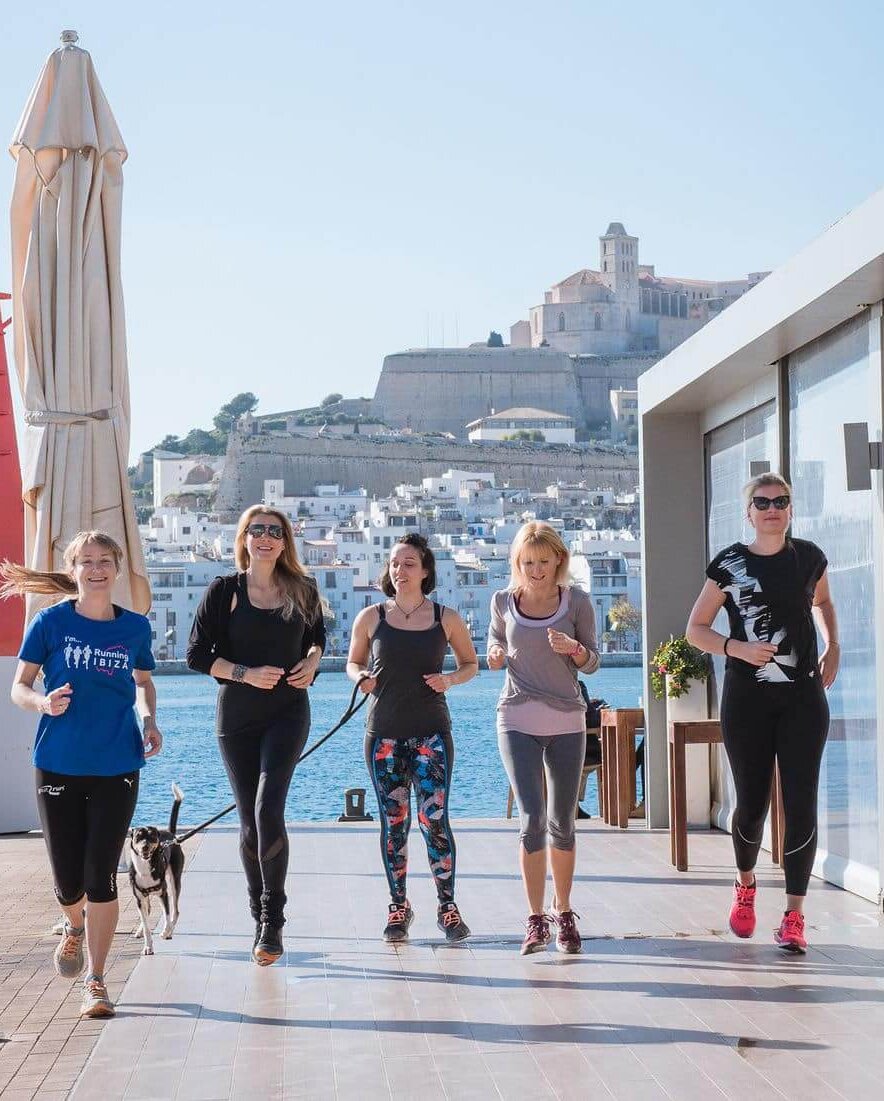 Group listening to a Tour Guide in Dalt Vila Ibiza Town